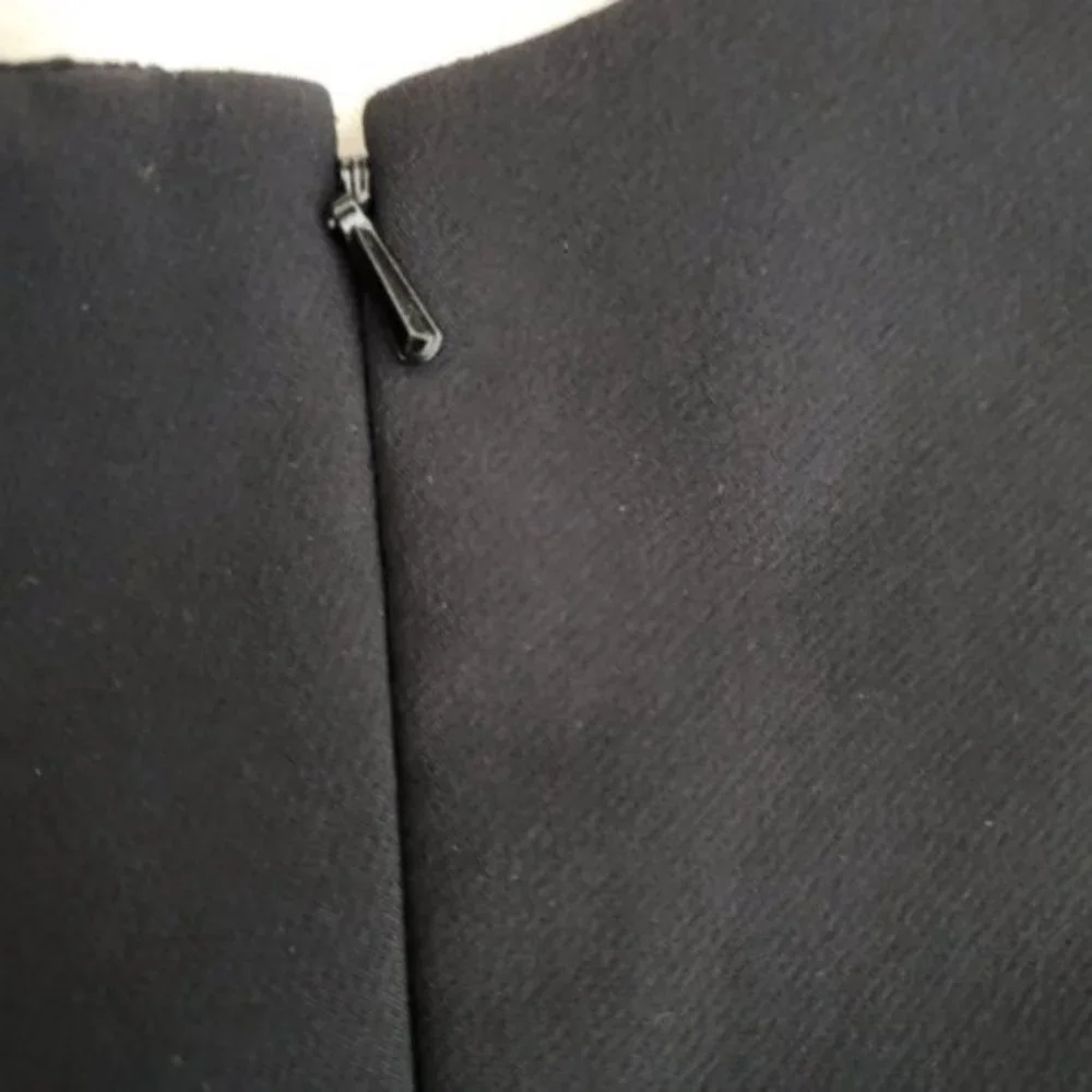 L.K. BENNETT Black Ribbon Tuxedo Dress Sz M - Picture 8 of 10